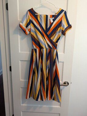 Eva Rose Retro-Inspired Striped Dress